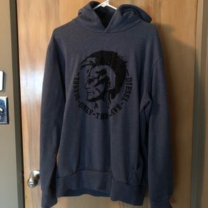 Diesel Industry Brave Blue Sweatshirt Hoodie SzXXL